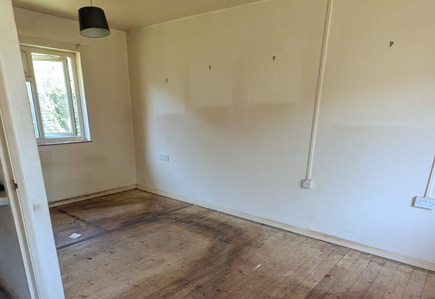 Living area cleared after a recent house clearance