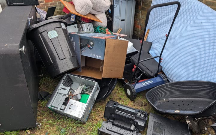 Bulky household items ready for removal